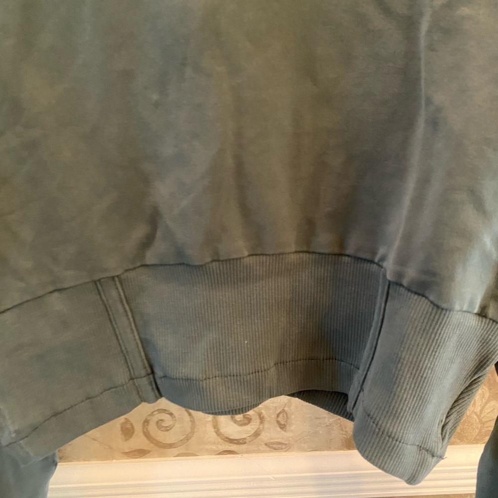BB Dakota Green Cropped Fitted Long Sleeve pullover - Picture 6 of 6